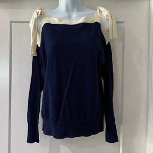 J Crew sweater with shoulder ties